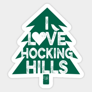 Hocking Hills Love Tree Green Sticker